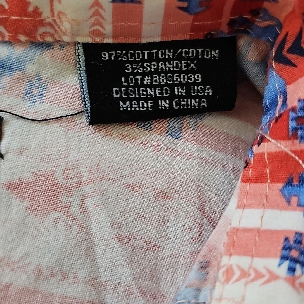 ROCK & Roll Cowboy Native Print Button-Down Shirt.